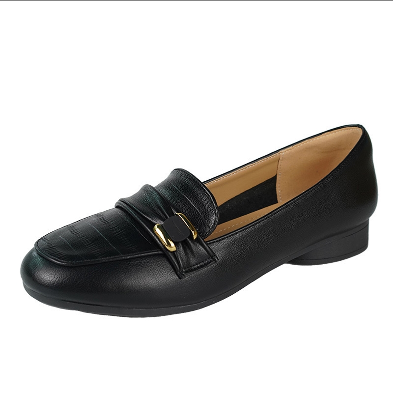 Women's Soft Leather Loafers, British-Style Soft-Sole Leather Shoes