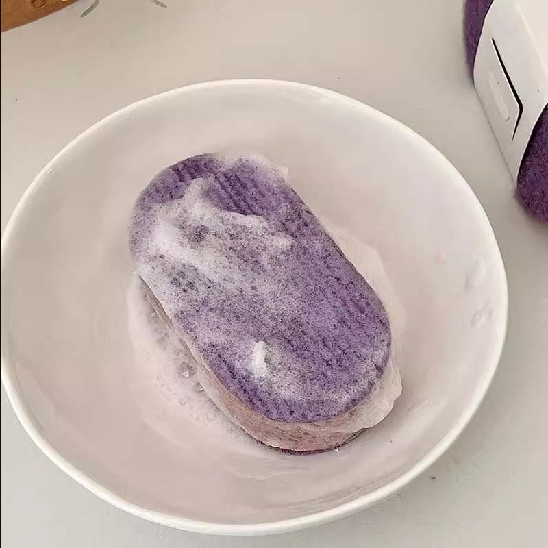 6-Pack Thickened High-Density Colorful Dishwashing Sponge For Kitchen Non-Stick Oil Pan Brush