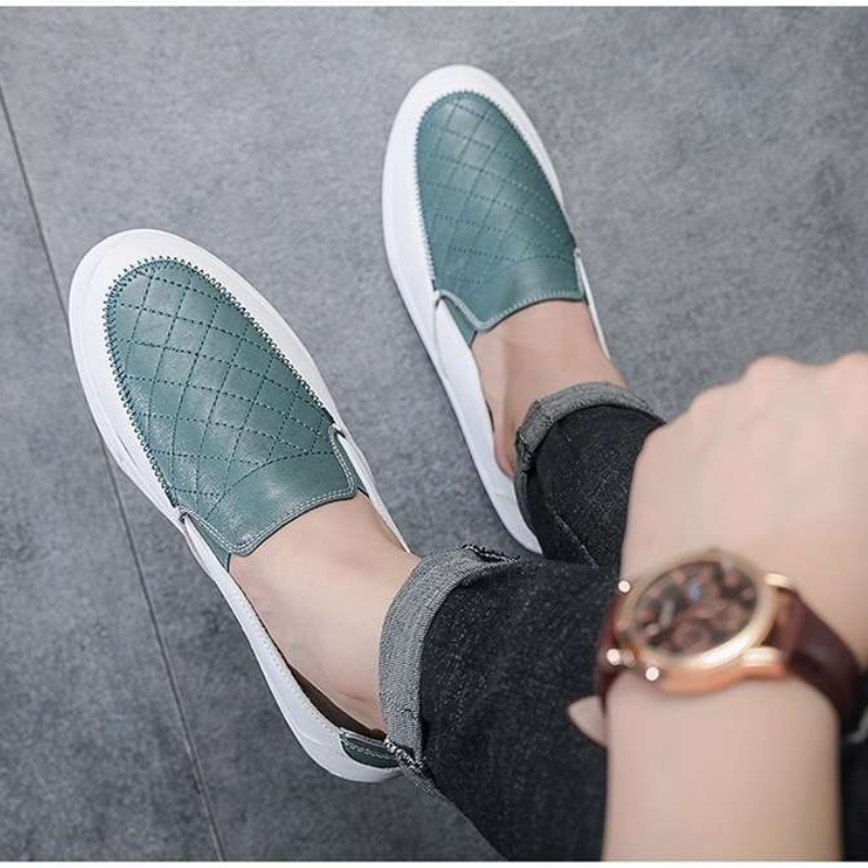 Men's Casual Non-Slip Wear-Resistant Breathable  Soft-Sole Slip-On Leather Shoes