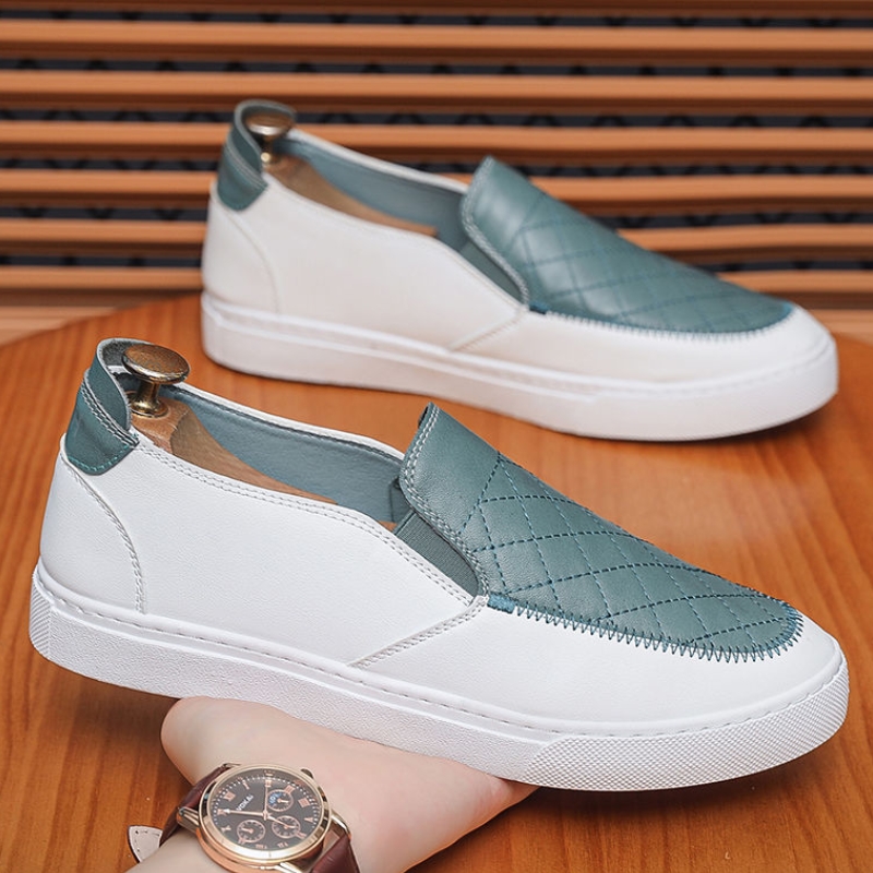 Men's Casual Non-Slip Wear-Resistant Breathable  Soft-Sole Slip-On Leather Shoes