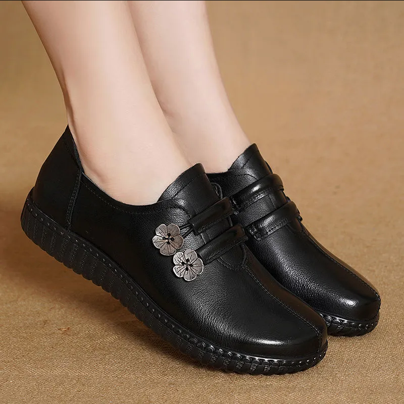 Women's Flat  Non-Slip  Versatile  Casual Soft Leather Loafers