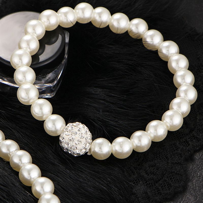 3-Piece Imitation Pearl Necklace Bracelet Earrings Women's Fashion Personality Necklace Jewelry Bridal Accessories Gift Party