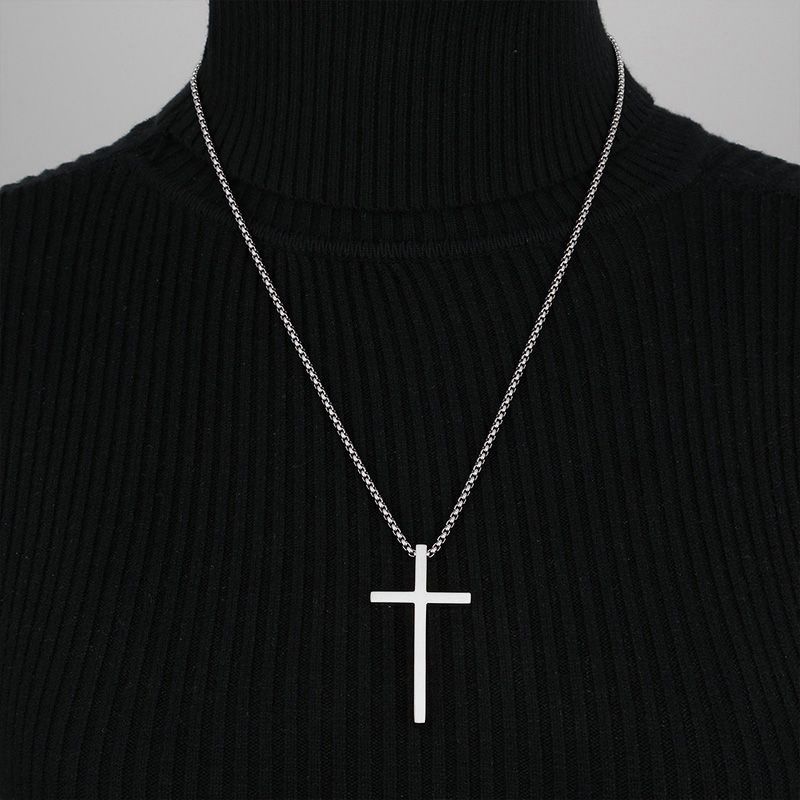 3-Piece Hip-Hop Necklace Trend Jewelry Fashion Men's Personalized Gift Cross Men And Women Necklace Ring Bracelet Clavicle Chain