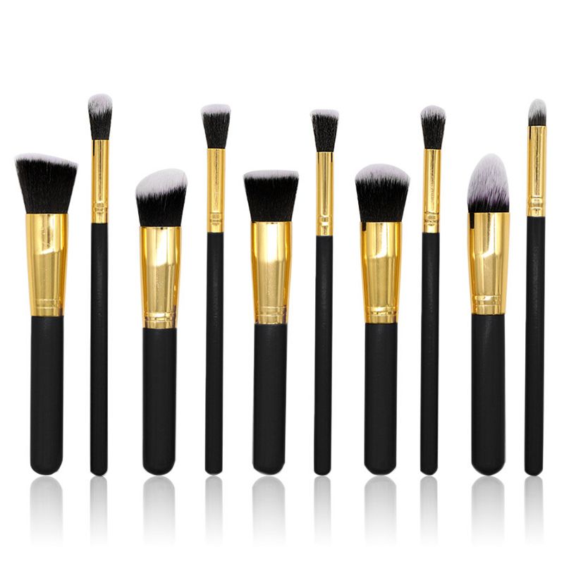New 10 Pieces Makeup Brush Set Foundation Eyebrow Brush Shadow Concealer Mixing Brush Set Beauty Tools New Product Beauty Makeup Set