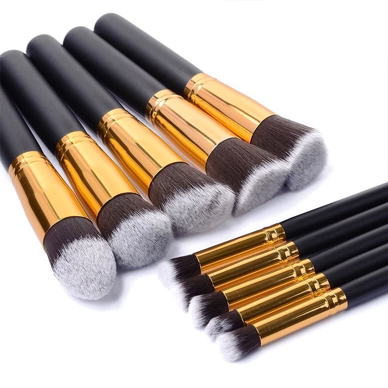 New 10 Pieces Makeup Brush Set Foundation Eyebrow Brush Shadow Concealer Mixing Brush Set Beauty Tools New Product Beauty Makeup Set