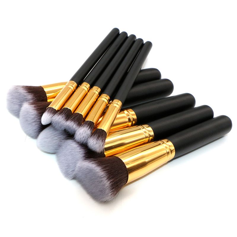 New 10 Pieces Makeup Brush Set Foundation Eyebrow Brush Shadow Concealer Mixing Brush Set Beauty Tools New Product Beauty Makeup Set