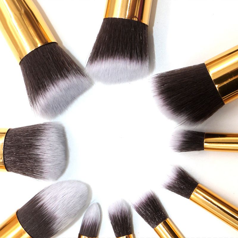 New 10 Pieces Makeup Brush Set Foundation Eyebrow Brush Shadow Concealer Mixing Brush Set Beauty Tools New Product Beauty Makeup Set