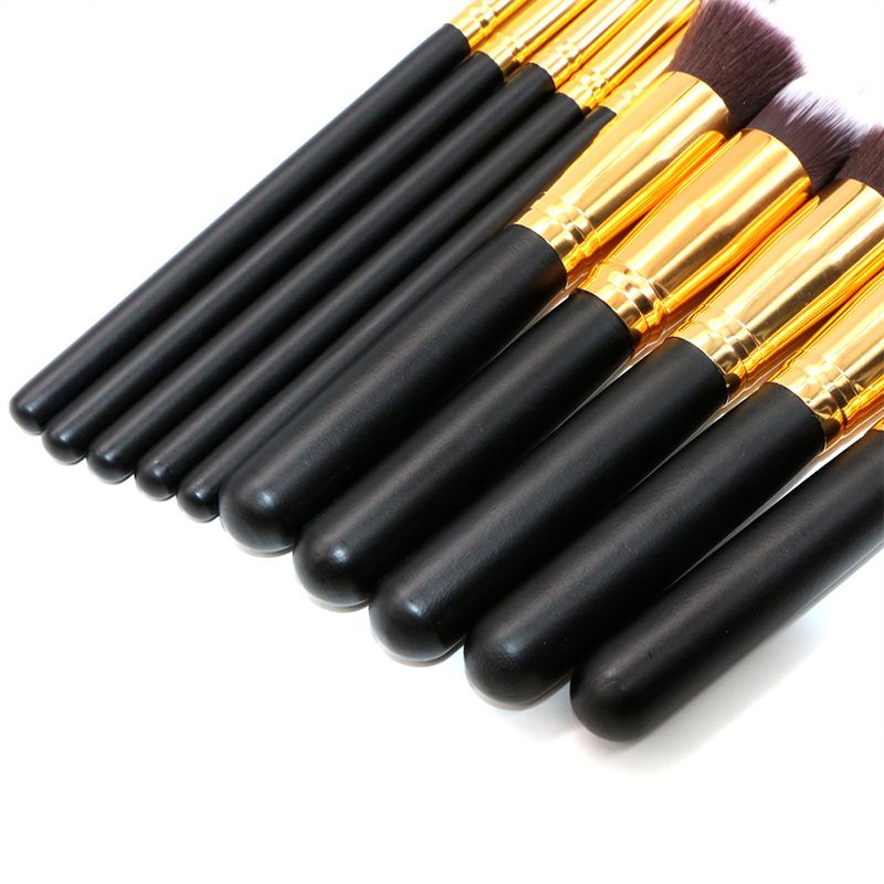 New 10 Pieces Makeup Brush Set Foundation Eyebrow Brush Shadow Concealer Mixing Brush Set Beauty Tools New Product Beauty Makeup Set