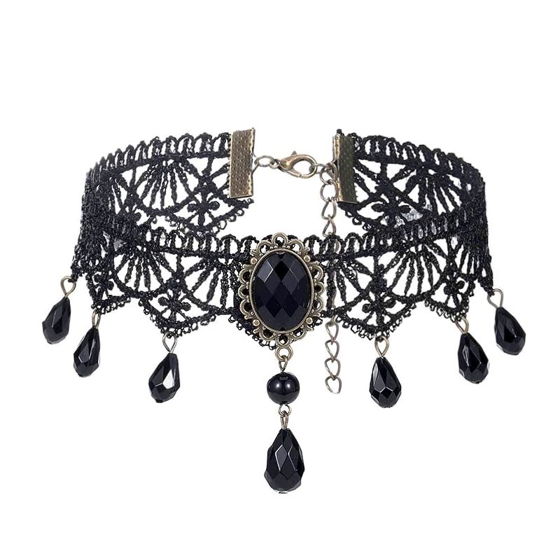 Women's Fashion Accessories Black Lace Neck Chain Necklace Nightclub Trend Personality High-End Women'S Accessories New Neck Chokers Lace Necklace