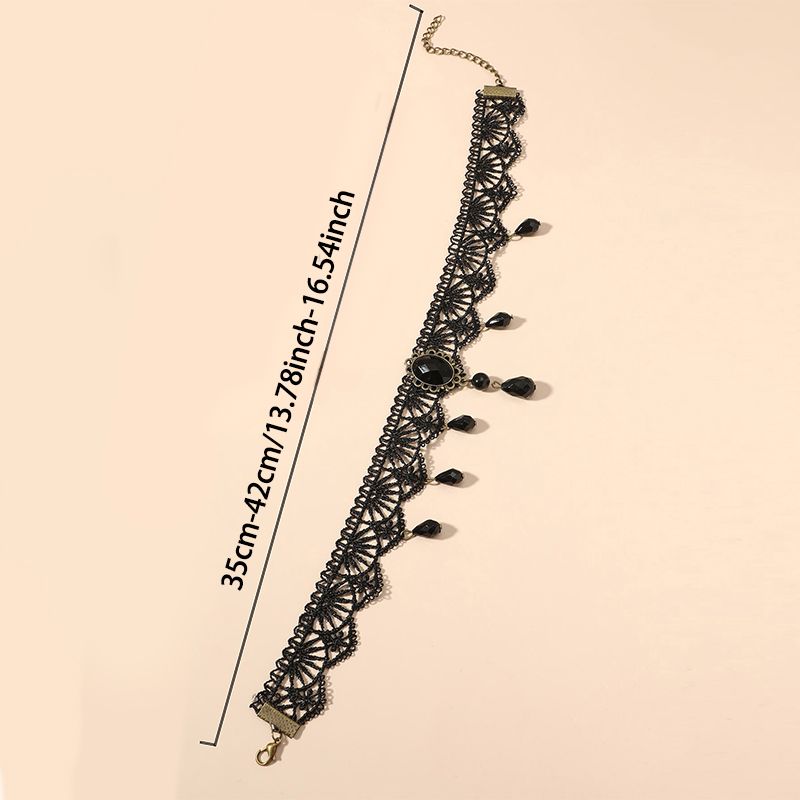 Women's Fashion Accessories Black Lace Neck Chain Necklace Nightclub Trend Personality High-End Women'S Accessories New Neck Chokers Lace Necklace