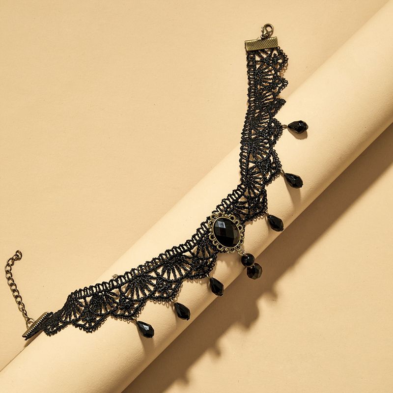 Women's Fashion Accessories Black Lace Neck Chain Necklace Nightclub Trend Personality High-End Women'S Accessories New Neck Chokers Lace Necklace