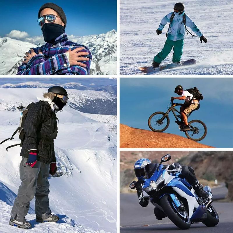Outdoor Sports Riding Mask Head Cover Windproof Dustproof Breathable Men And Women Motorcycle Full Face Mask Head Cover Facial Sunscreen Head Cover Men's Accessories Mask