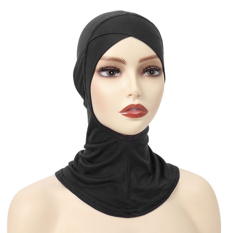 Women's Balaclava Black Ninja Headscarf Under Hat Muslim Ninja Headscarf, Scarf Under Full Neck Cover, Headscarf Neck Cover Scarf Inner Headscarf Full Coverage, Head And Neck Cover Adjustable Elastic