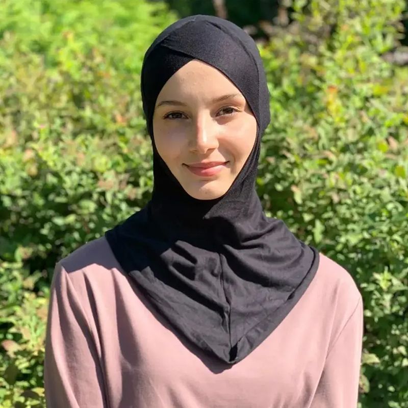 Women's Balaclava Black Ninja Headscarf Under Hat Muslim Ninja Headscarf, Scarf Under Full Neck Cover, Headscarf Neck Cover Scarf Inner Headscarf Full Coverage, Head And Neck Cover Adjustable Elastic