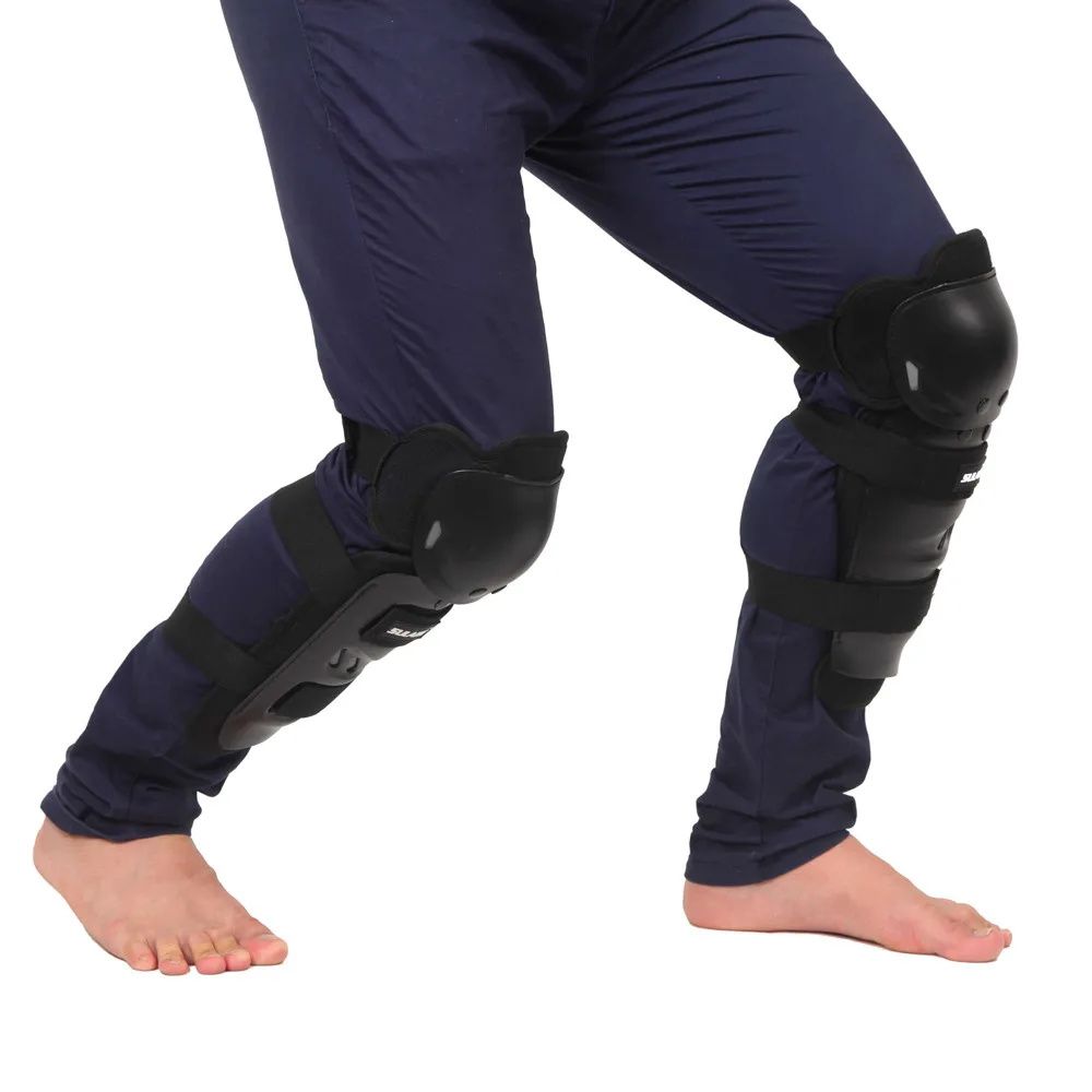 4 Piece Set Motorcycle Motocross Racing Armored Non-Slip Shock Resistant Riding Knee Protector Knee Guard Four Piece Round Head race Protectors Off-road Motorcycle Riding Equipment and Sports