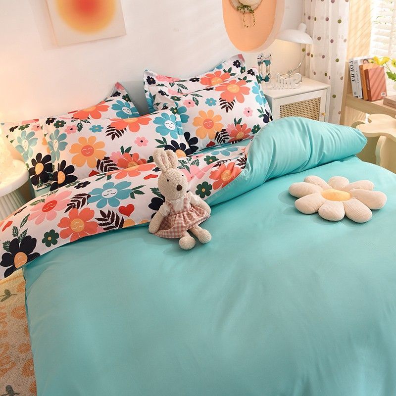4-Piece Bedding Set, 1 Quilt Cover + 1 Sheet + 2 Pillowcases (Not Including Duvet)