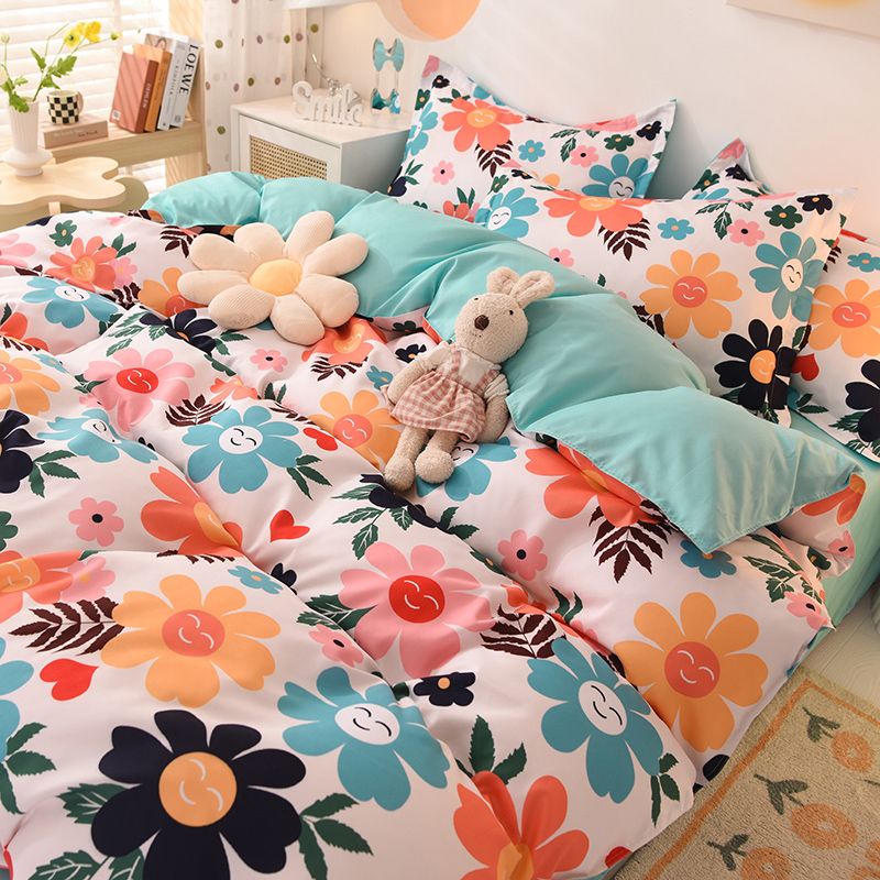 4-Piece Bedding Set, 1 Quilt Cover + 1 Sheet + 2 Pillowcases (Not Including Duvet)