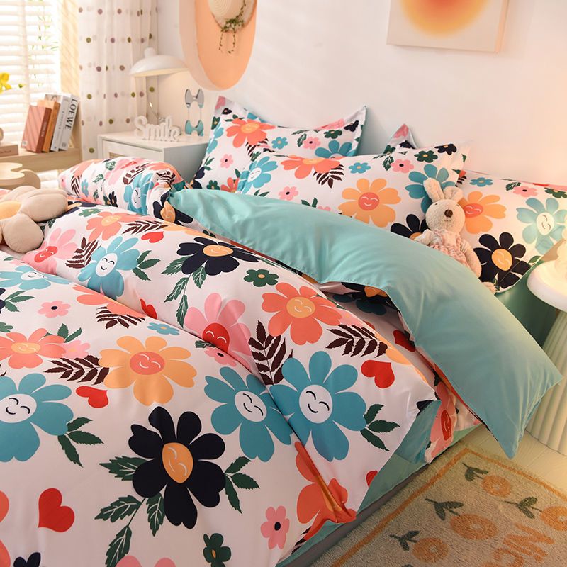 4-Piece Bedding Set, 1 Quilt Cover + 1 Sheet + 2 Pillowcases (Not Including Duvet)
