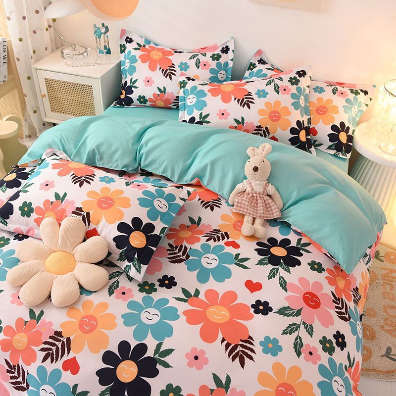 4-Piece Bedding Set, 1 Quilt Cover + 1 Sheet + 2 Pillowcases (Not Including Duvet)