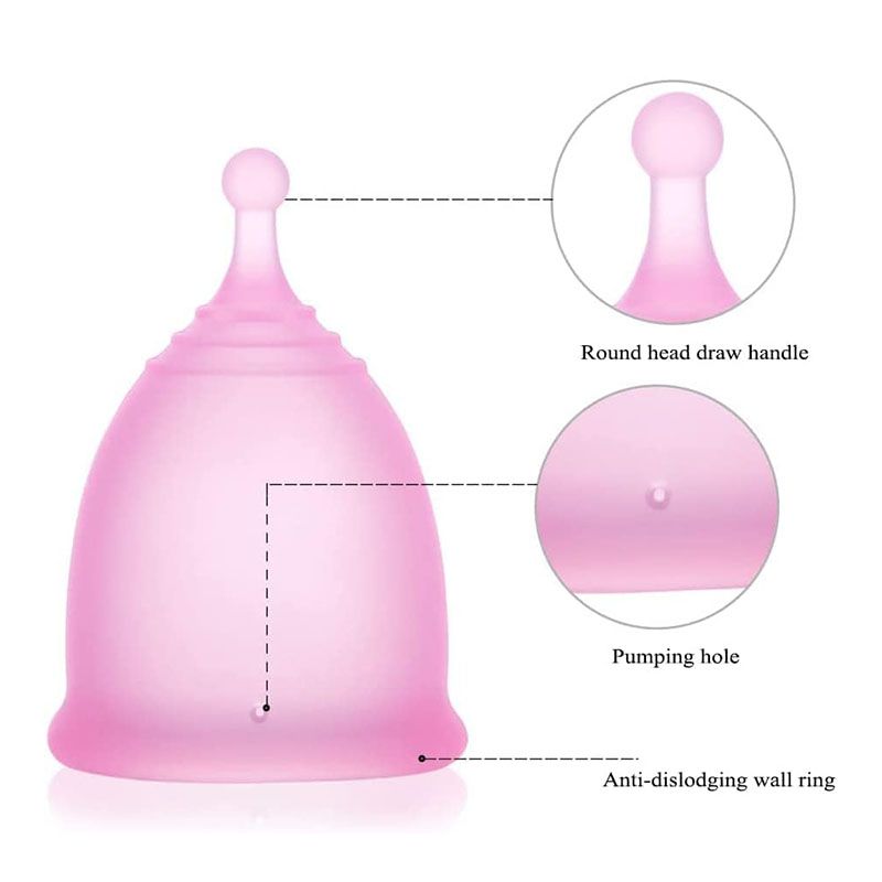 Menstrual Cup Period Cup Economical Feminine Alternative Protection For Cloth Sanitary Napkins For Reusable Menstruation Grade Silicone Soft Menstrual Cup Pretty Woman Tampoon alternative Leak-Proof W