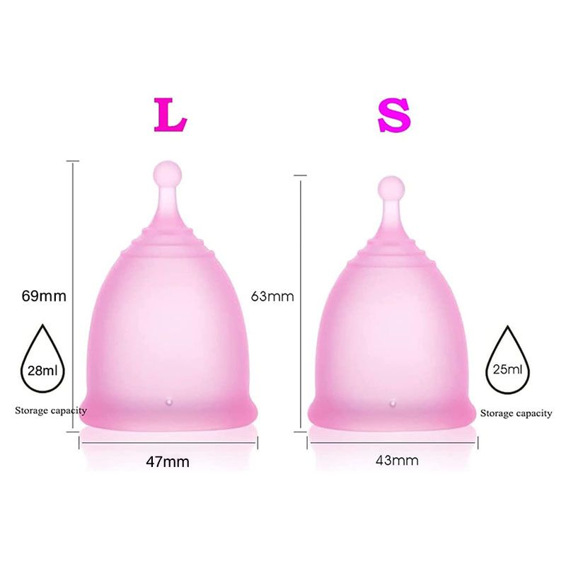 Menstrual Cup Period Cup Economical Feminine Alternative Protection For Cloth Sanitary Napkins For Reusable Menstruation Grade Silicone Soft Menstrual Cup Pretty Woman Tampoon alternative Leak-Proof W