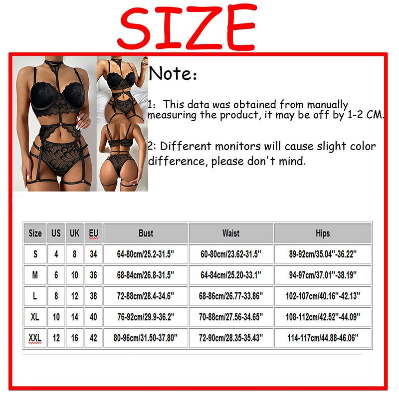 Women's Clothing Lingerie Sets Large size three-piece women's sexy suspender sequined silver silk nightgown sexy lingerie set