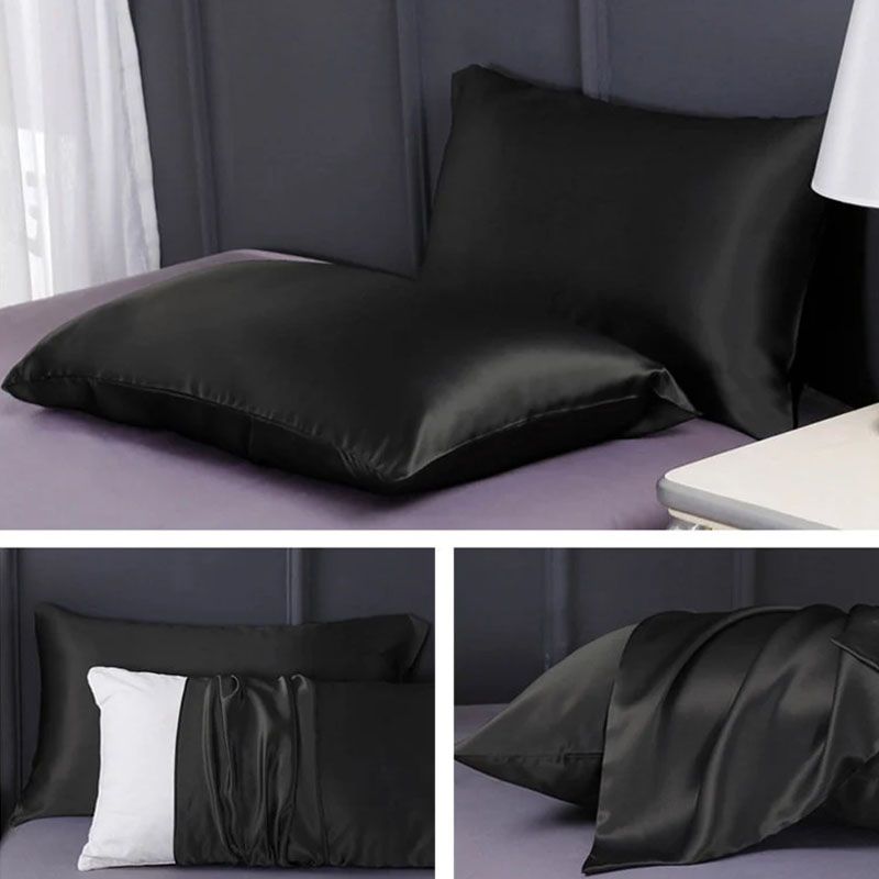 Pillowcase 2 pieces (a pair) washed silk single product pocket pillowcase imitation silk envelope pillowcase satin pillowcase imitation silk pillowcase