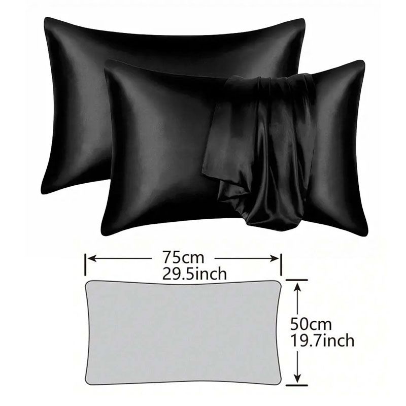 Pillowcase 2 pieces (a pair) washed silk single product pocket pillowcase imitation silk envelope pillowcase satin pillowcase imitation silk pillowcase