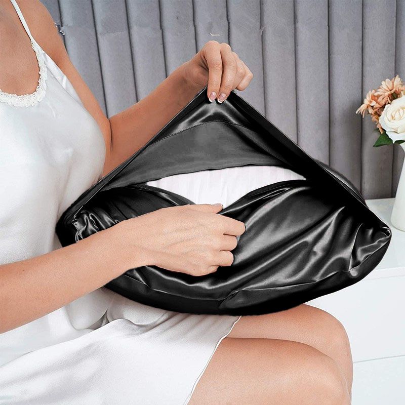 Pillowcase 2 pieces (a pair) washed silk single product pocket pillowcase imitation silk envelope pillowcase satin pillowcase imitation silk pillowcase