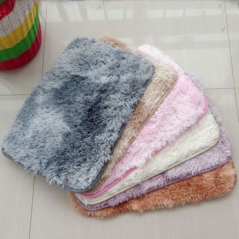 Home Decor Doormats Modern simple solid color shag carpet home entrance thick silk wool carpet bedroom coffee table living room entrance door mat