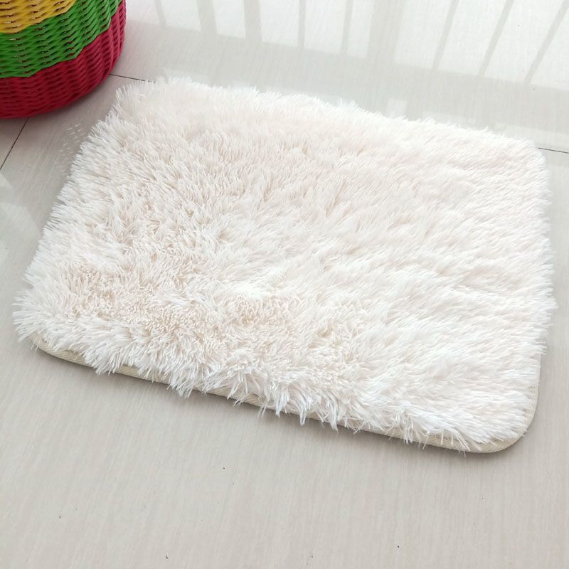 Home Decor Doormats Modern simple solid color shag carpet home entrance thick silk wool carpet bedroom coffee table living room entrance door mat