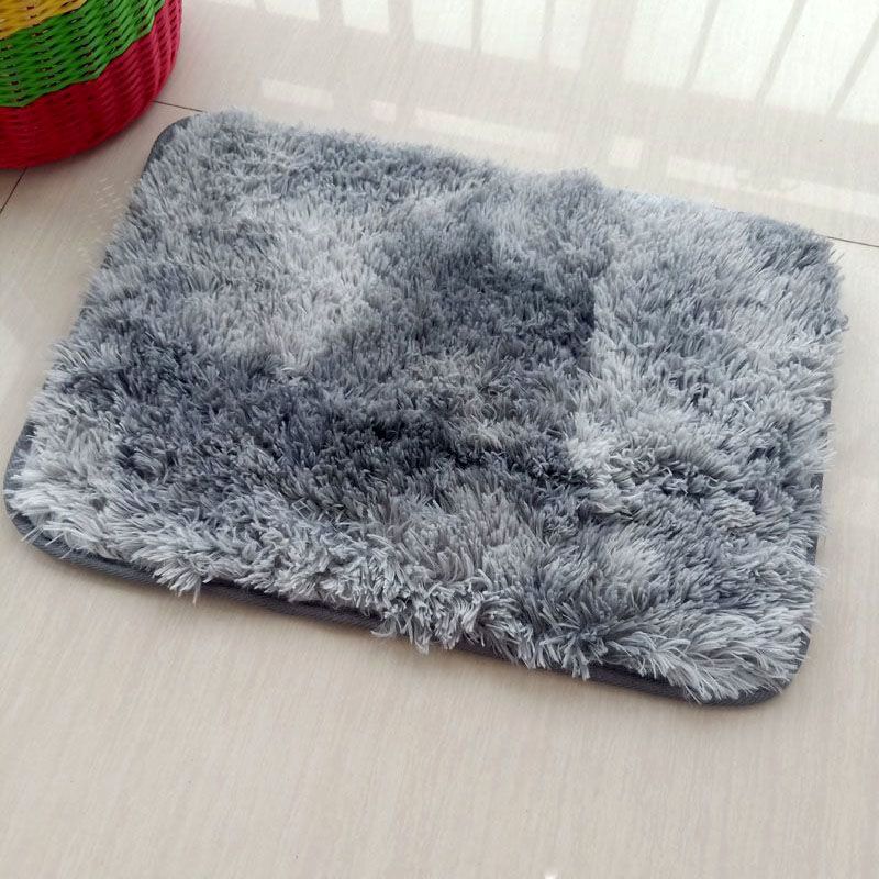 Home Decor Doormats Modern simple solid color shag carpet home entrance thick silk wool carpet bedroom coffee table living room entrance door mat