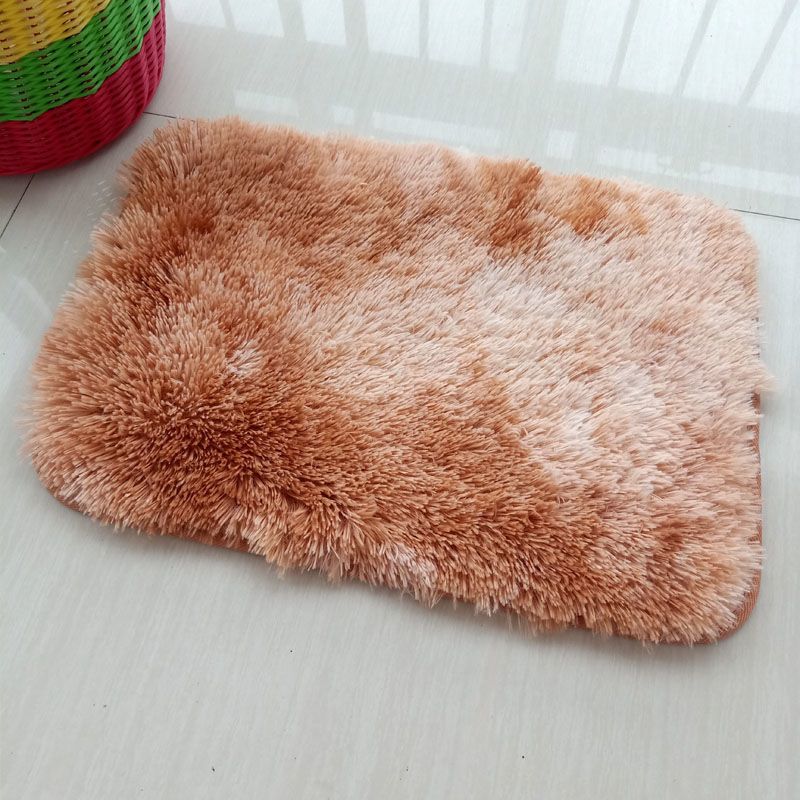 Home Decor Doormats Modern simple solid color shag carpet home entrance thick silk wool carpet bedroom coffee table living room entrance door mat