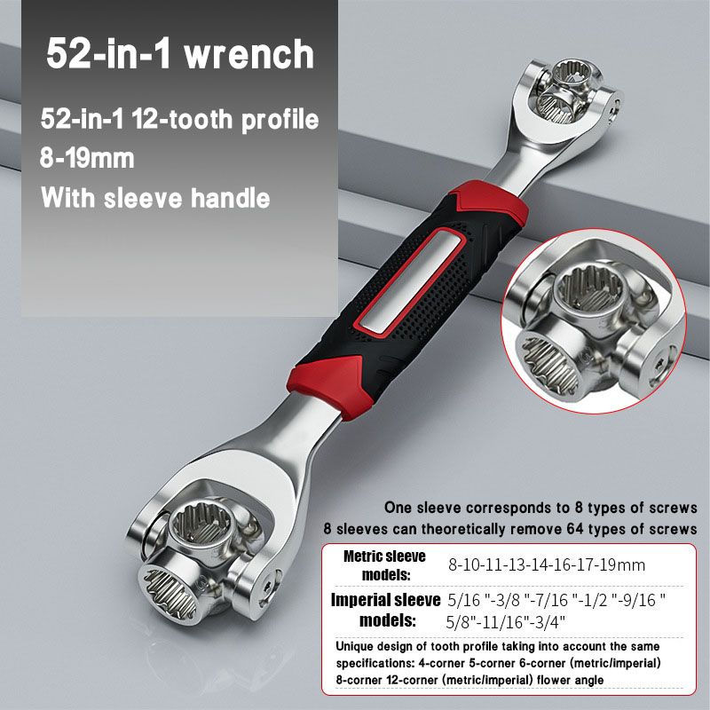 52-in-1 Universal Wrench The right tool for every job universal wrench Multifunctional torx wrench 52-in-1 set