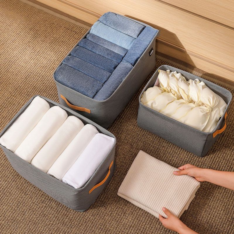 Clothing Storage Box Thickened Fabric Storage Basket Clothes And Pants Storage Storage Box Dormitory Home Wardrobe Storage Box