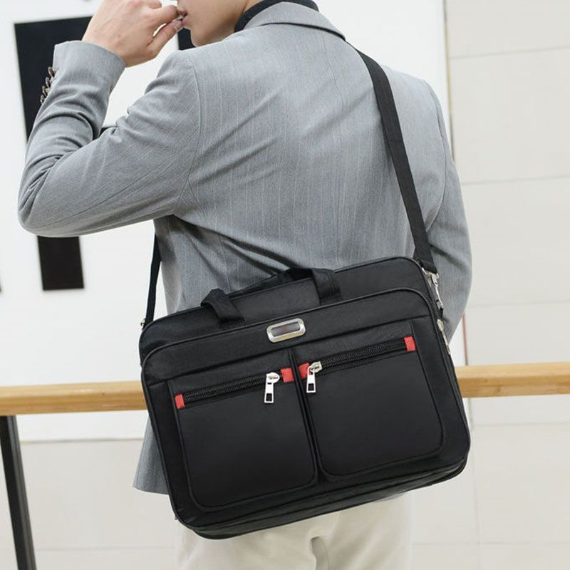 Computers Bags Men'S Large-Capacity Briefcase, Business Trip Laptop, Horizontal Handbag, Wear-Resistant Business Bag, Computer Bag