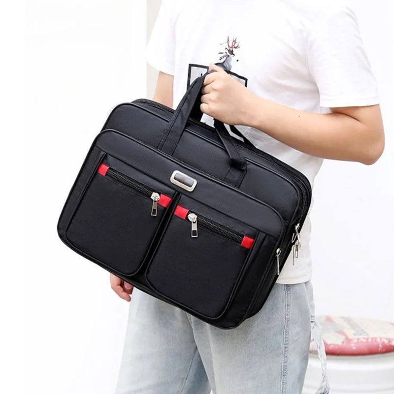 Computers Bags Men'S Large-Capacity Briefcase, Business Trip Laptop, Horizontal Handbag, Wear-Resistant Business Bag, Computer Bag