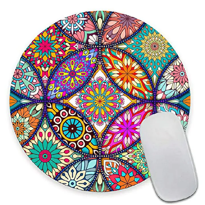 Computer Mouse Pads Small Indian Style Anti-Slip Gaming Mouse Pad