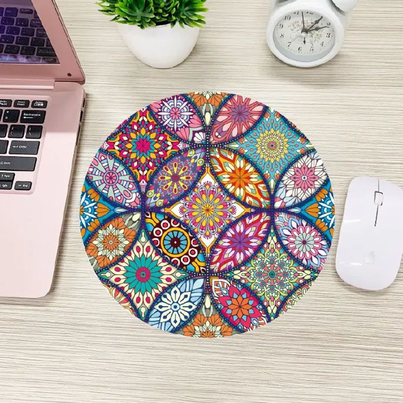Computer Mouse Pads Small Indian Style Anti-Slip Gaming Mouse Pad