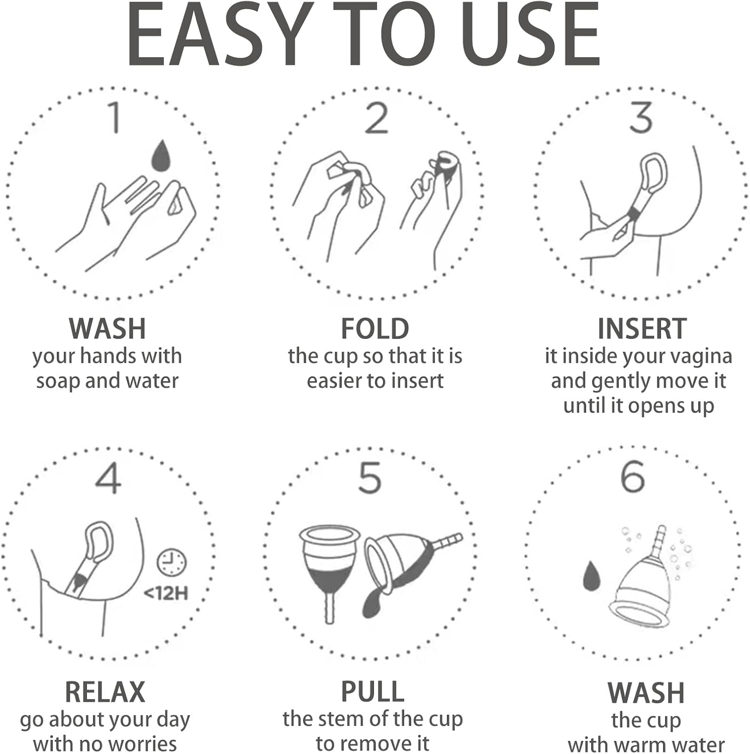 Menstrual Cup Period Cup Economical Feminine Alternative Protection For Cloth Sanitary Napkins For Reusable Menstruation Grade Silicone Soft Menstrual Cup Pretty Woman Tampoon alternative Leak-Proof W