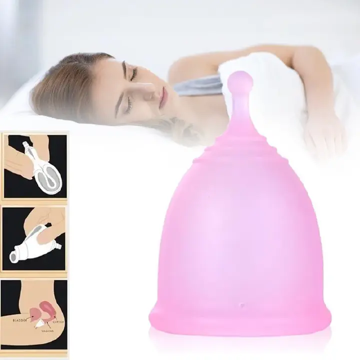 Menstrual Cup Period Cup Economical Feminine Alternative Protection For Cloth Sanitary Napkins For Reusable Menstruation Grade Silicone Soft Menstrual Cup Pretty Woman Tampoon alternative Leak-Proof W