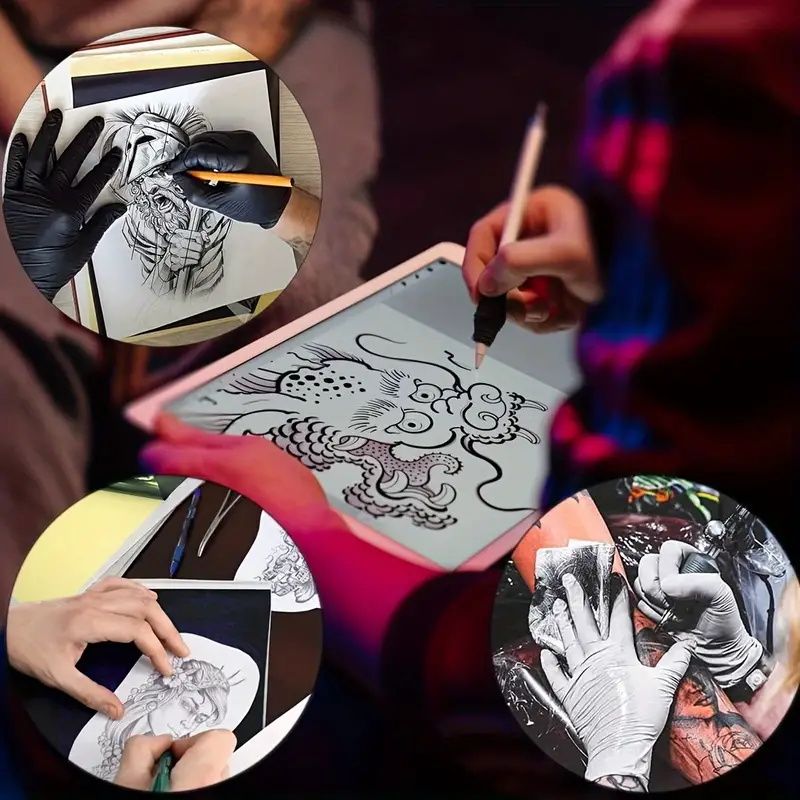 【10 Sheets】 Tattoo Transfer Paper Practice Skin Transfer Paper Tattoo Supplies A4 Tattoo Transfer Paper