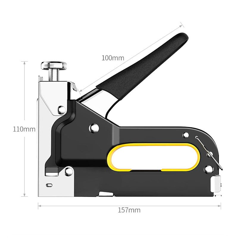 SXCHEN 3 In 1 Manual Nail Guns Upholstery Construction Stapler Gun Heavy Duty Staple Gun Stapler Tacker Manual nail Gun Family With Woodworking Photo Frame Advertising Cloth Furniture Three-use