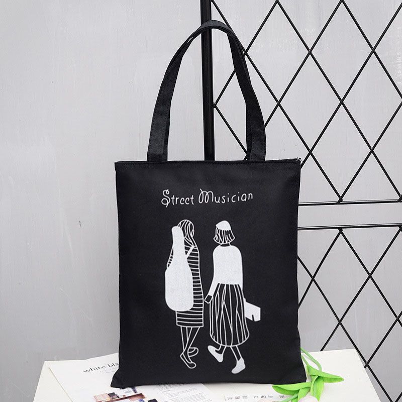 Women's Bags Shoulder Bags Canvas Bag New Ins Creative Canvas Shoulder Handbag Female Korean Version Of Literary Student Tutoring Handbag Shoulder Bag