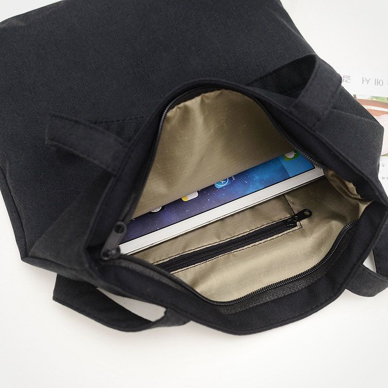 Women's Bags Shoulder Bags Canvas Bag New Ins Creative Canvas Shoulder Handbag Female Korean Version Of Literary Student Tutoring Handbag Shoulder Bag