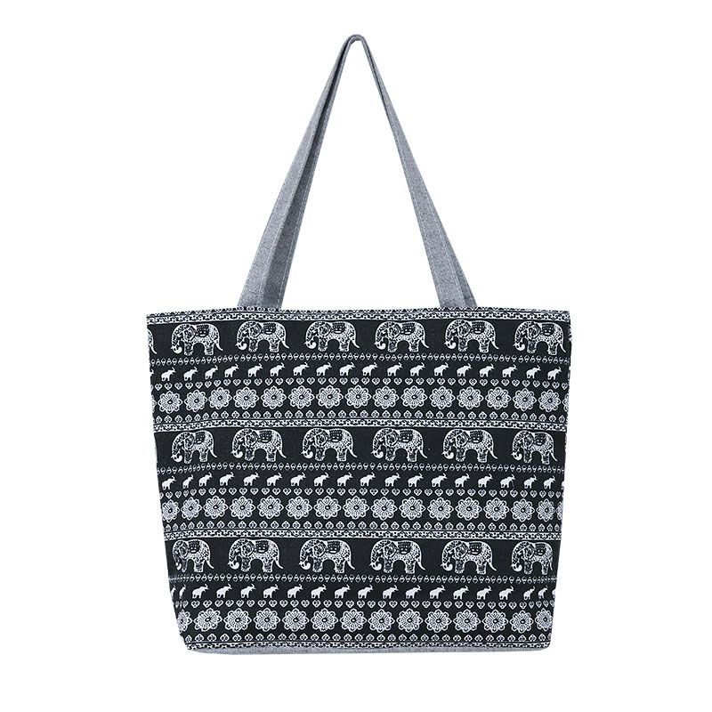 Women's Bags Canvas Bag Women'S Bag Literary Ethnic Style Shoulder Armpit Bag Cross-Border Fashion Portable Tote Bag Shoulder Bag