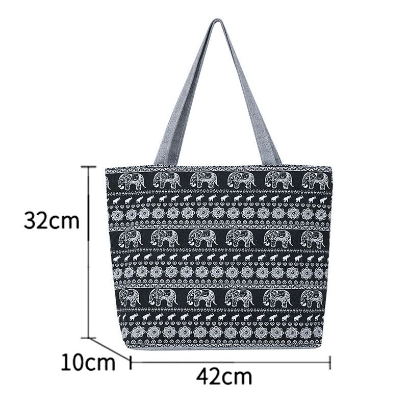 Women's Bags Canvas Bag Women'S Bag Literary Ethnic Style Shoulder Armpit Bag Cross-Border Fashion Portable Tote Bag Shoulder Bag