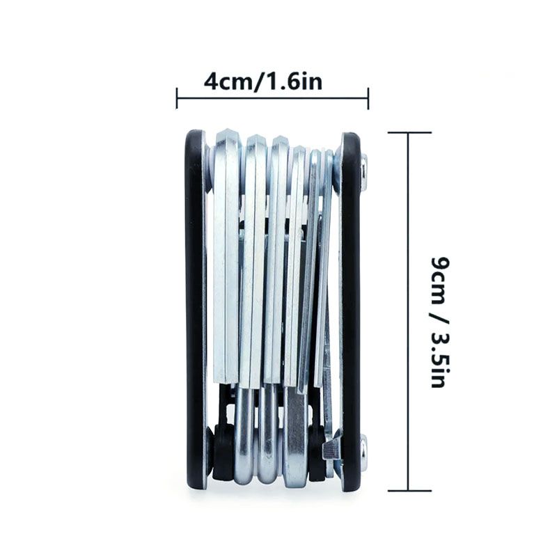 16 in 1 Outdoor Recreation Cycling Bike Tools Maintenance Bicycle Repair Tool Maintenance Combination Tire Repair Tool Multi-Functional Folding Repair Tool Wrench Set