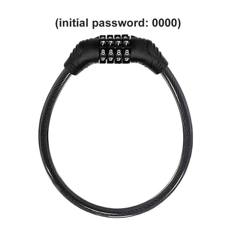 Bicycle Lock, Anti-Theft Code Lock, Mountain Bike, Electric Bicycle Apron Lock, Portable Bold Steel Cable Lock Accessories, Complete Bike Lock
