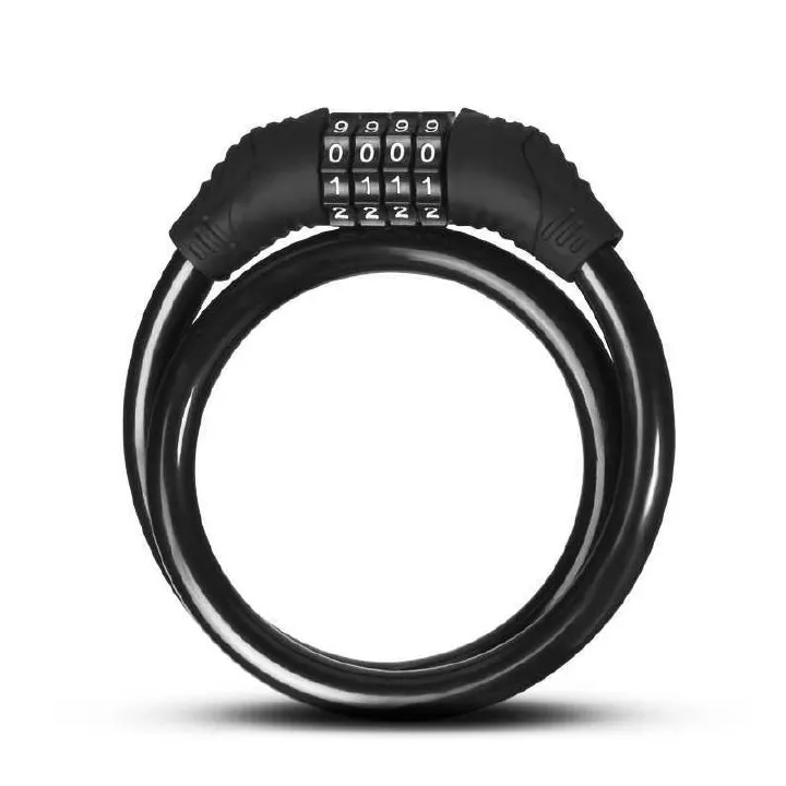 Bicycle Four-Digit Password Lock Mountain Bike Bicycle Adjustable Password Color Anti-Theft Four-Digit Wire Password Ring Lock